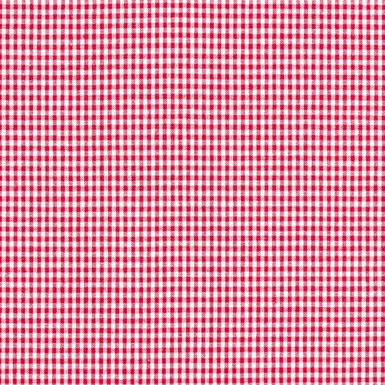Baumwollstoff Vichykaro 0,2 cm – rot/weiss,  image number 1