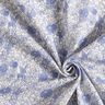 Musselin/ Doppel-Krinkel Gewebe blaue Blümchen – weiss/brilliantblau,  thumbnail number 3
