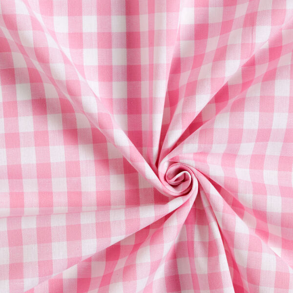 Baumwollstoff Vichy - 1 cm – rosa | Reststück 50cm