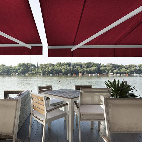 Markisenstoff Uni Toldo – bordeauxrot | Reststück 50cm