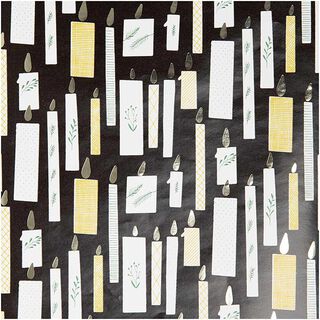 Geschenkpapier Kerze [ 70 cm x 2 m ] | Rico Design – schwarz, 