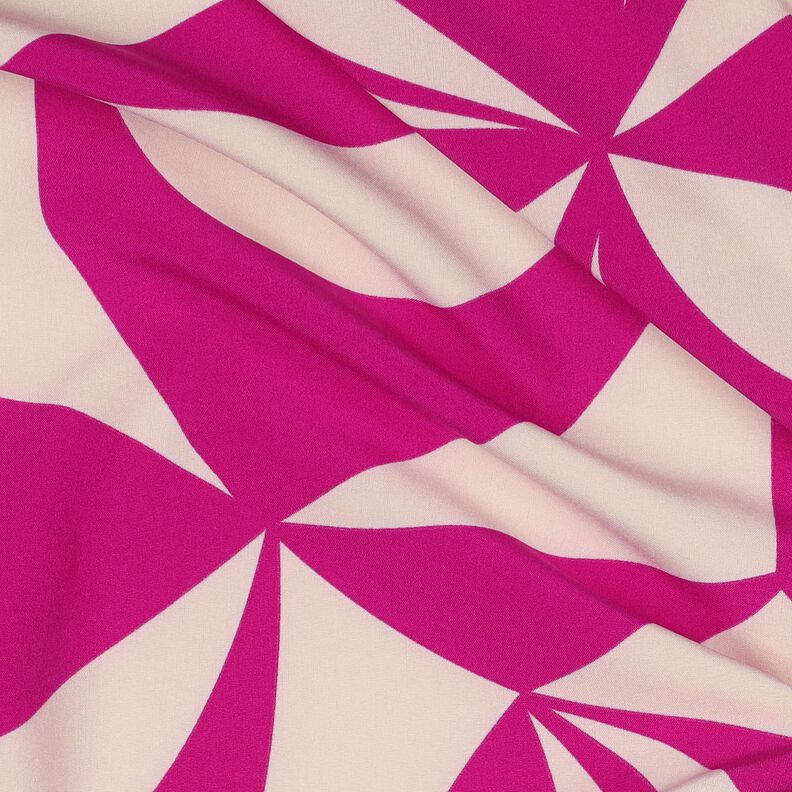 Stretch-Blusenstoff geometrisch | Poppy Fabrics – purpur/cashew,  image number 2
