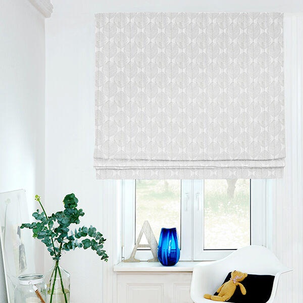 Dekostoff Jacquard dezente Blätter – hellgrau, image number 7
