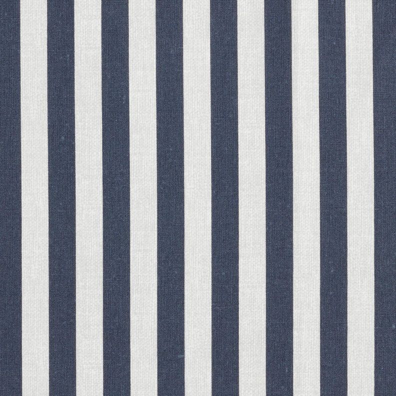 Baumwollstoff Cretonne maritimer Streifen – schwarzblau/helltaupe, image number 1