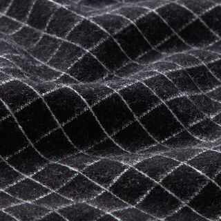 Strickjacquard Aufgraut Gitterkaro – schwarz, 