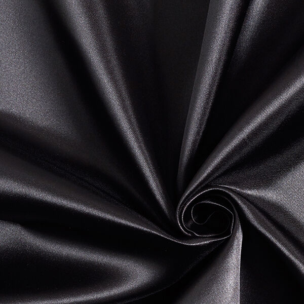 Brautsatin – schwarz | Reststück 140cm