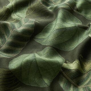 Outdoorstoff Canvas Palmenblätter – dunkelgrün, 