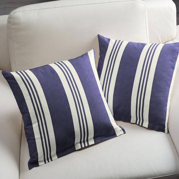 Outdoor Dekostoff Acrisol Calles – marineblau | Reststück 50cm
