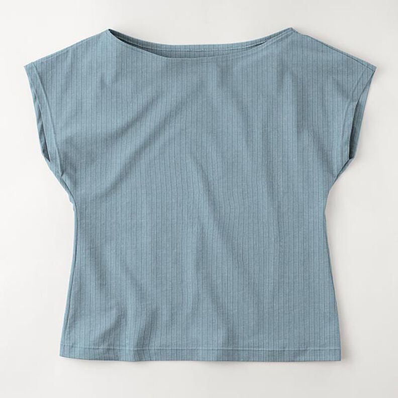 Rippenjersey uni – taubenblau,  image number 7