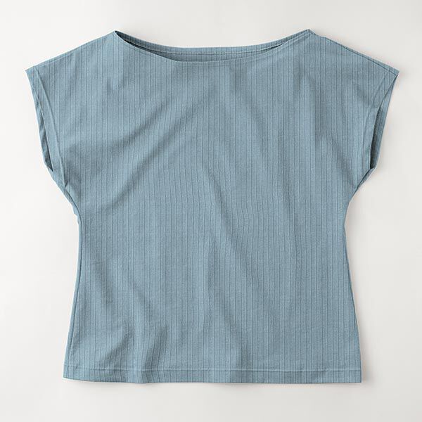 Rippenjersey uni – taubenblau,  image number 7