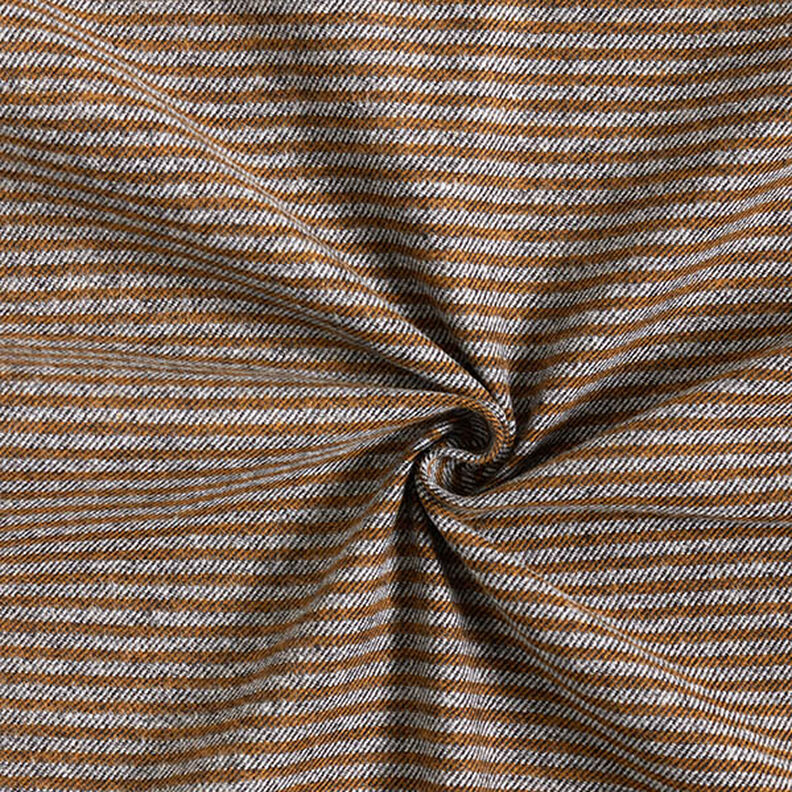 Hosenstoff Streifen – karamell/grau, image number 3