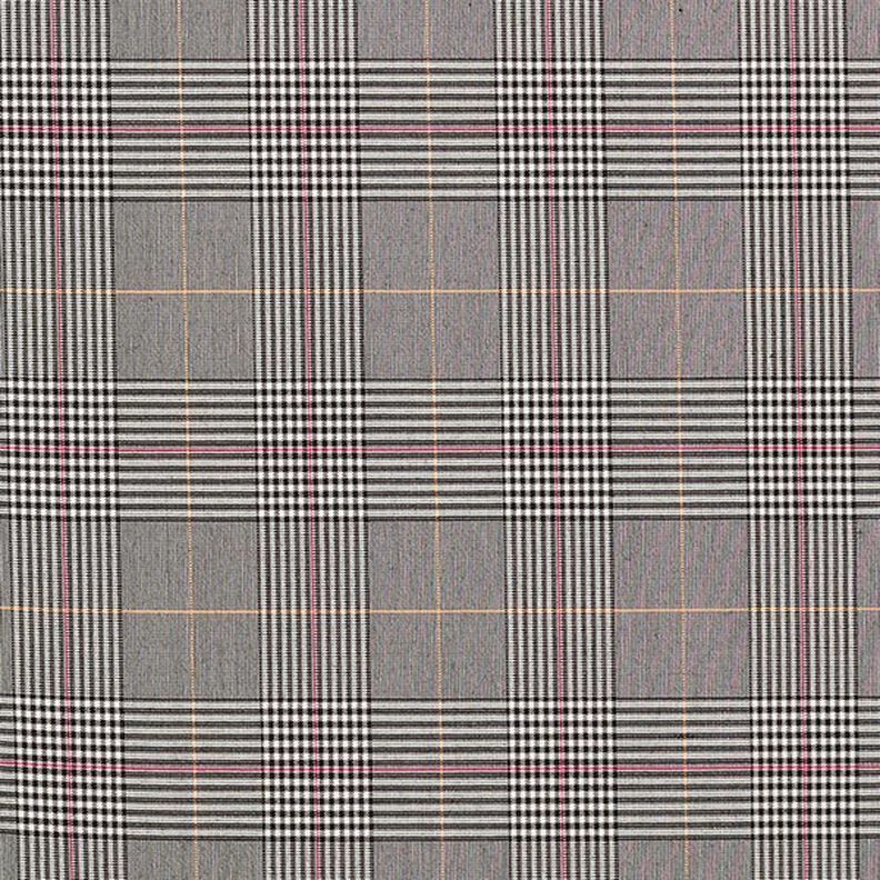 Viskose Stretch Glencheck – grau/pink,  image number 1