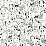 Baumwollflanell Hunde | Poppy Fabrics – weiss/schwarz,  thumbnail number 3