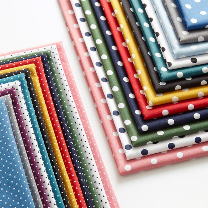 Baumwollpopeline gro&szlig;e Punkte &ndash; weiss/schwarz,  image number 4