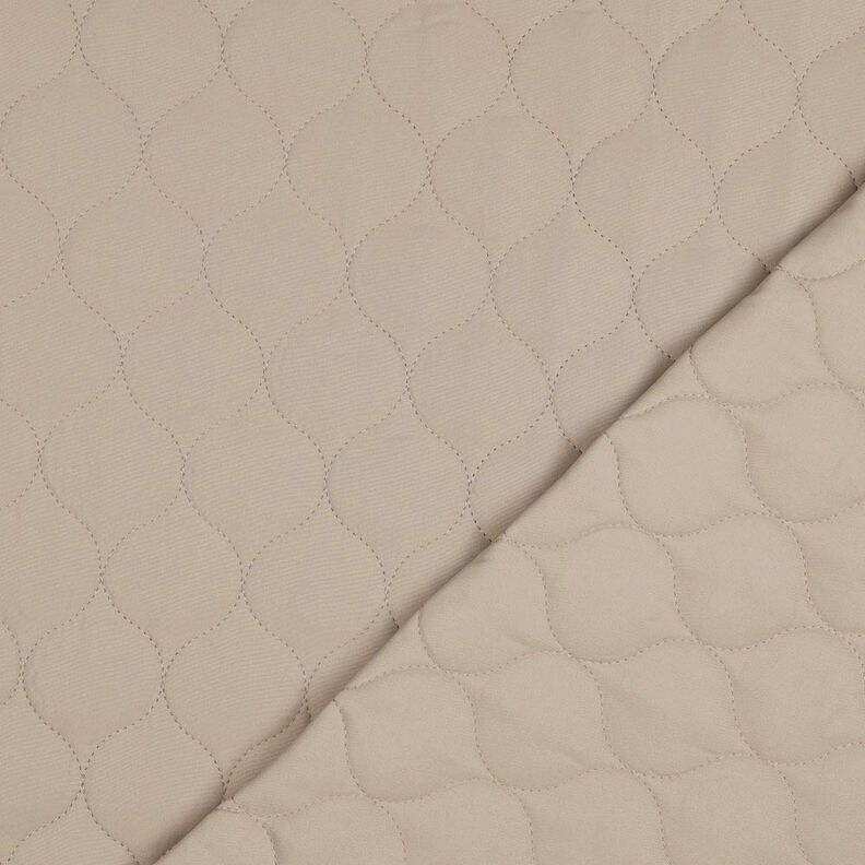 Steppstoff Kreismuster | Poppy Fabrics &ndash; dunkelbeige,  image number 4