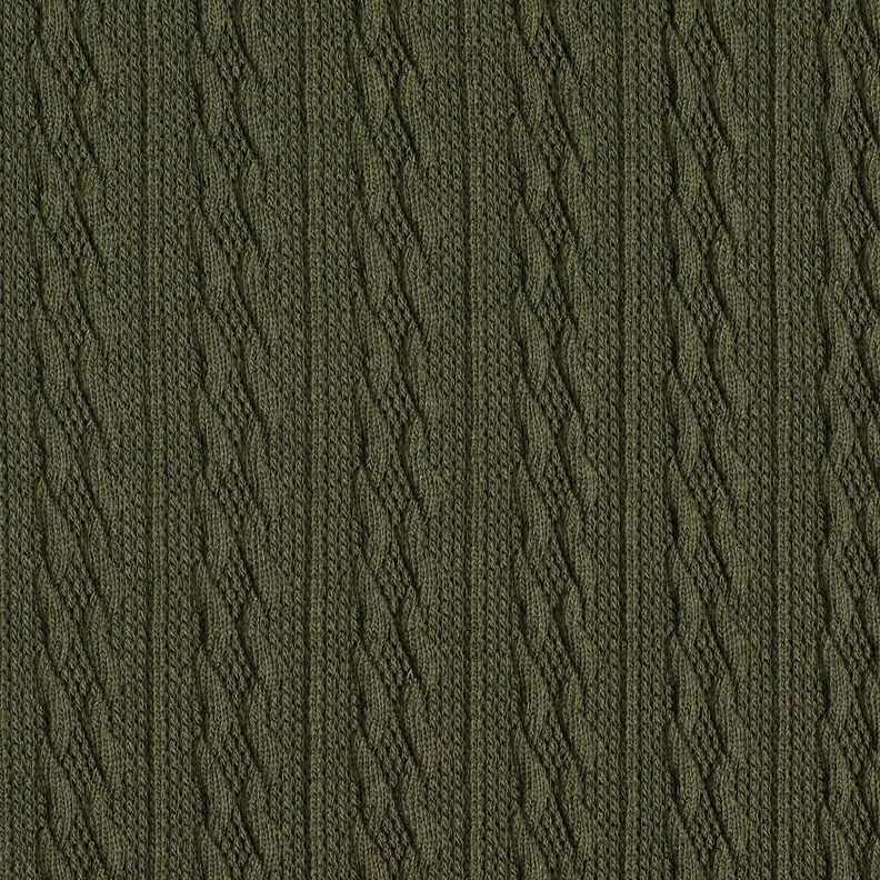 Strickstoff Zopfmuster – dunkelpinie, image number 1