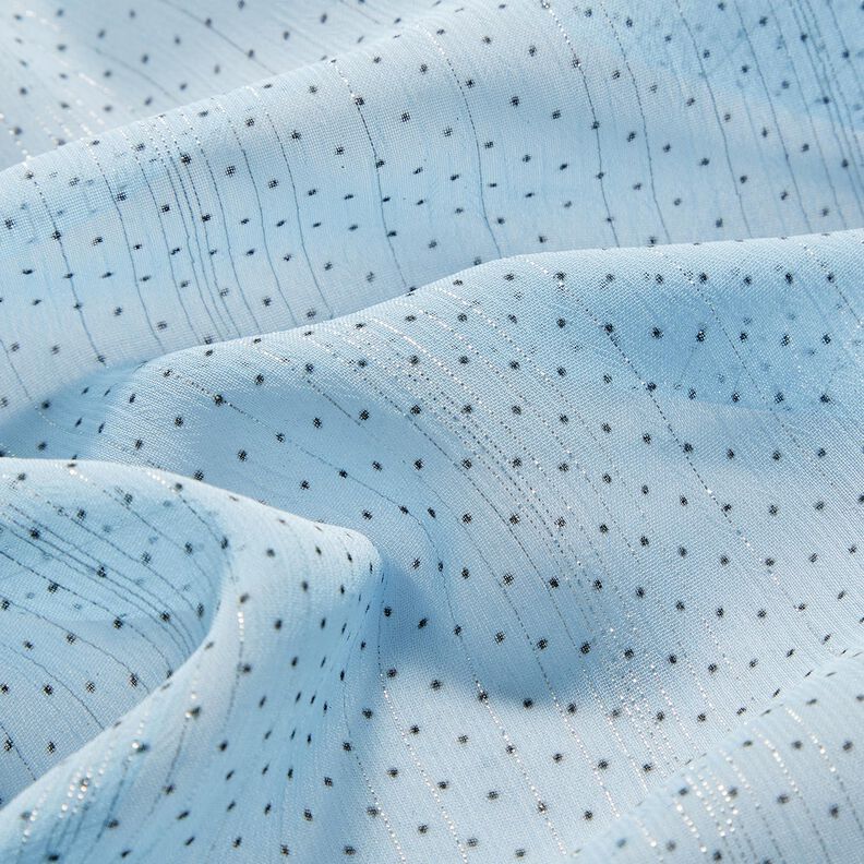 Chiffon Glitzerstreifen und Pünktchen – hellblau,  image number 2