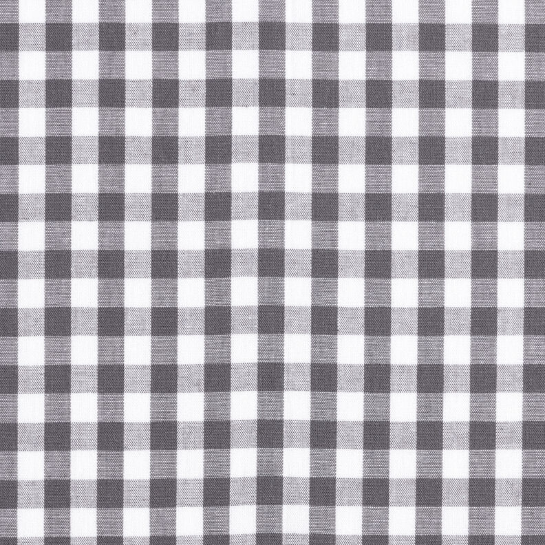 Baumwollstoff Vichykaro 1 cm – perlgrau/weiss,  image number 1