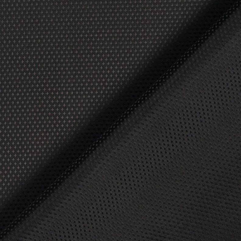 Futterstoff Jacquard Minirauten – schwarz,  image number 3