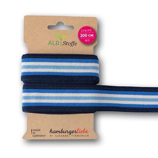 GOTS Bio Jacquardband STRIPE ME COLLEGE [200 cm | 3,5 cm] | Albstoffe | Hamburger Liebe, 