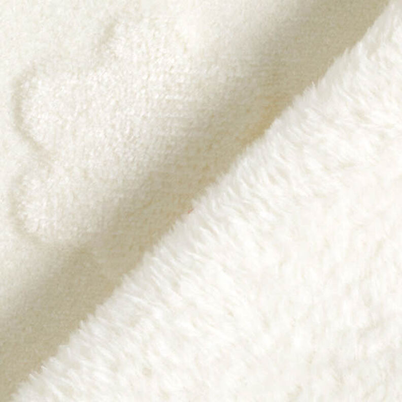 Kuschelfleece Sterne und Blumen – wollweiss,  image number 4