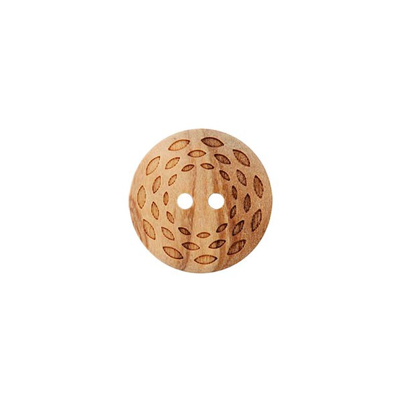 Holzknopf 2-Loch – beige,  image number 1