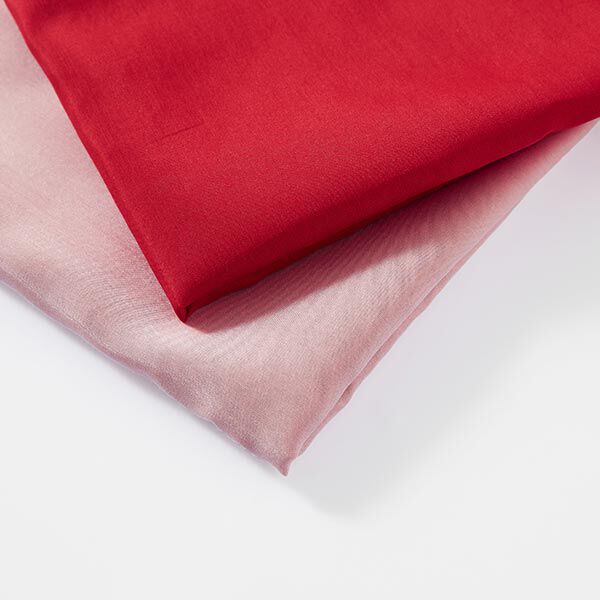 Superleichtes Baumwoll-Seidengewebe Voile – karminrot | Reststück 100cm