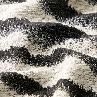 Strickjacquard Glitzer Zebramuster – wollweiss/schwarz, 