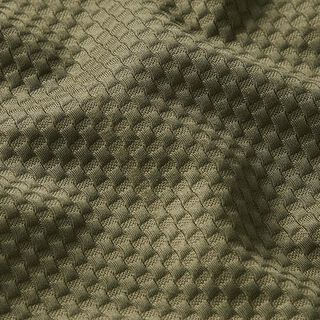 Jacquard Struktur Kästchen-Muster – khaki, 