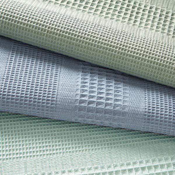 Waffelpiqué Querstreifen – pastellgrün | Reststück 50cm