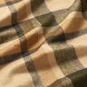 Mantelstoff angeraut Schottenkaro – sand/hellkhaki,  thumbnail number 2