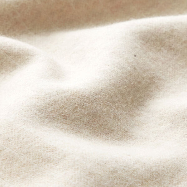 Strickjacquard aufgeraut Nadelstreifen – hellbeige | Reststück 50cm