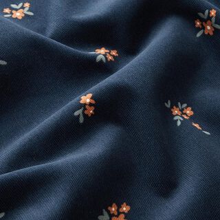 Babycord verstreute Blümchen | by Poppy – marineblau, 