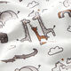 Baumwolljersey Steppentiere und Regenbögen – weiss,  thumbnail number 2