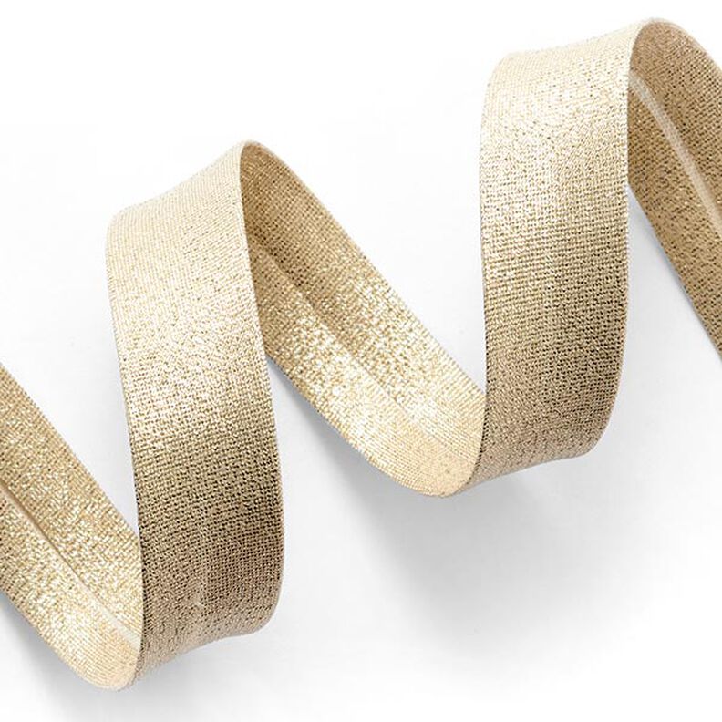 Schrägband Metallic [20 mm] – gold metallic,  image number 1