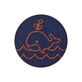 Zierteil Wal [ 23 mm ] – marineblau, 