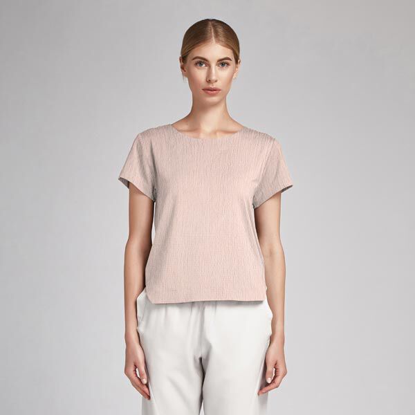 Leichter Seersucker uni – rosa, image number 6