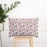 Baumwollstoff Popeline elegante Blumenranken – weiss/beere,  thumbnail number 6