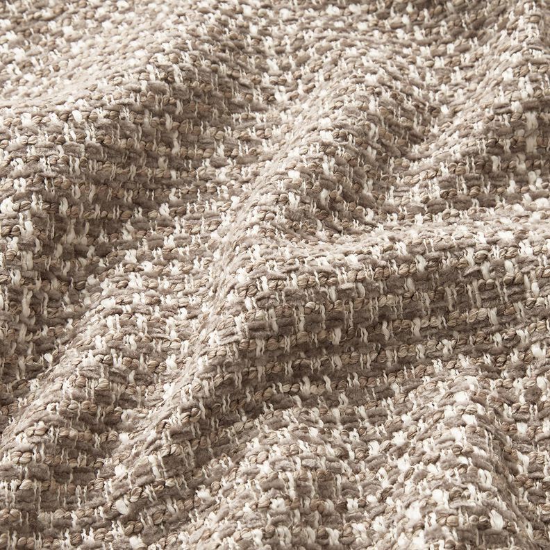 Polsterstoff bunte Boucléoptik – dunkeltaupe/hellbeige,  image number 2