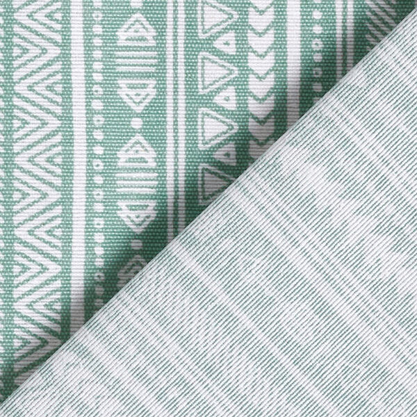 Beschichtete Baumwolle Ethno – mintgrün