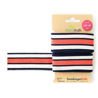 GOTS Bio Jacquardband STRIPE ME COLLEGE [200 cm | 3,5 cm] | Albstoffe | Hamburger Liebe, 