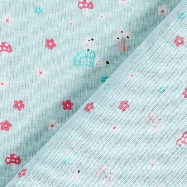 Popeline Igel und Pilze  – babyblau,  image number 4
