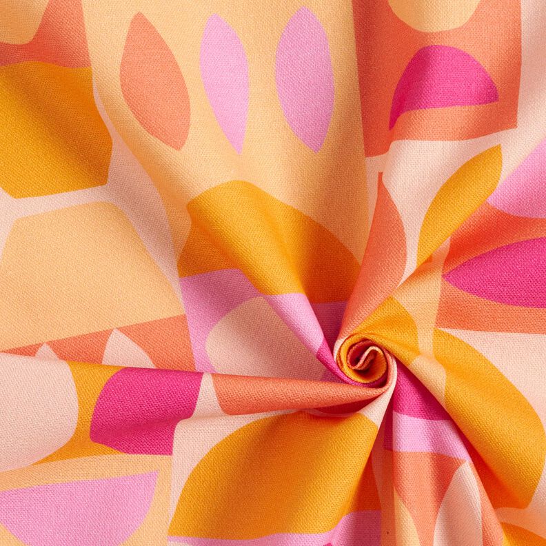 Dekostoff Halbpanama bunte Variationen – hellgelb/pastellviolett, image number 3