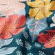Baumwollstoff Cretonne farbenfrohe Blüten – dunkelgrün,  thumbnail number 2