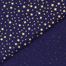 Baumwollstoff Cretonne weihnachtlicher Sternenhimmel klein – marineblau/gold,  thumbnail number 3