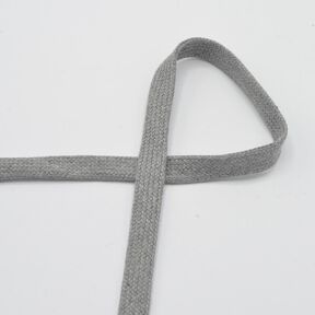 Flachkordel Hoodie Baumwolle Melange [15 mm] – hellgrau, 