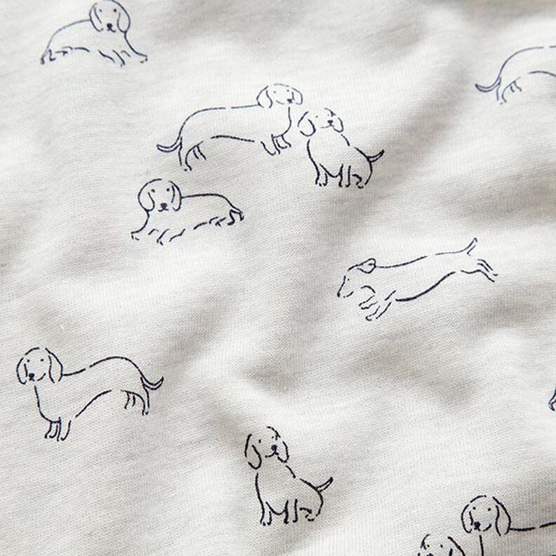 Sweatshirt angeraut Hunde Melange – wollweiss,  image number 2
