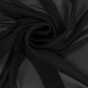 Chiffon – schwarz | Reststück 100cm, 