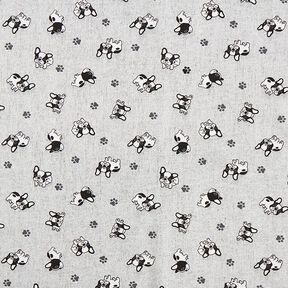 Dekostoff Canvas Bulldogge – grau, 