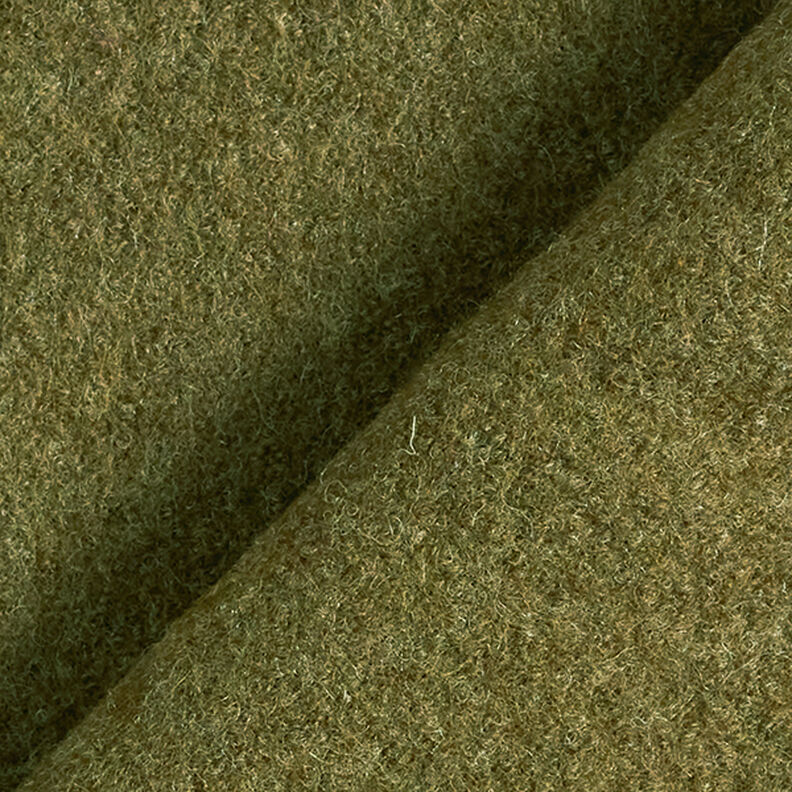Woll-Walkloden Melange – oliv,  image number 3